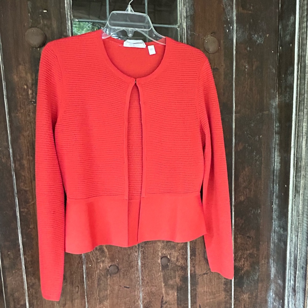 Boss | coral cardigan Merino wool blend sweater